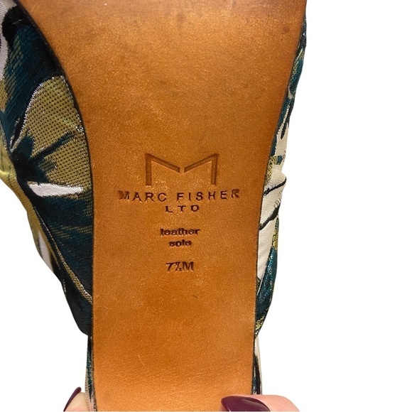 Marc Fisher Floral Brocade open toe heel - Picture 6 of 8